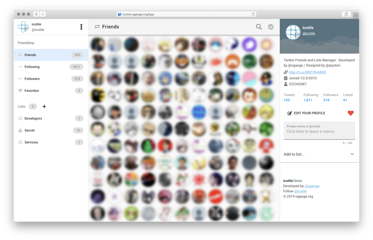 Icotile3 Twitter Friends And Lists Manager